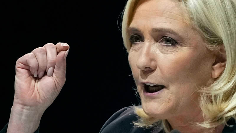 法国极右政党国民联盟（Rassemblement National）主席玛丽娜·勒庞(Marine Le Pen )